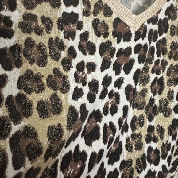 Brand Bazar Rare V-Neck Sweater in Black and Brown cheetah - Picture 3 of 9